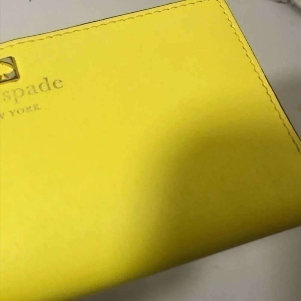 Kate spade yellow slim wallet